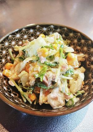 簡単キャベツコーンツナ豆苗のコールスロー-レシピのメイン写真