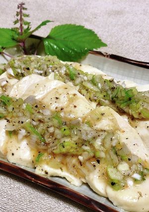 ネギ塩ダレのサラダチキン【万能ネギダレ】-レシピのメイン写真
