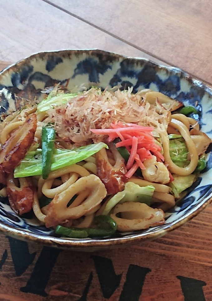 おうち居酒屋★ツマミ専用ちくわ焼きうどん-レシピのメイン写真