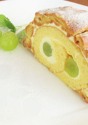 〖 マスカット×シューロールケーキ 〗-レシピのメイン写真