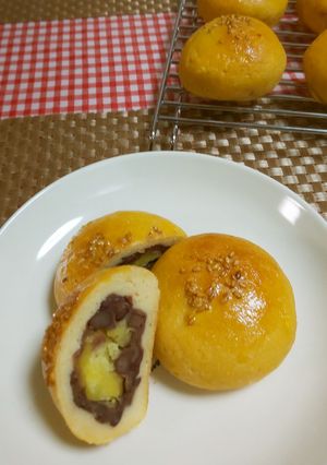 ★糖質オフ！美味しい＊栗あんパン＊♪-レシピのメイン写真