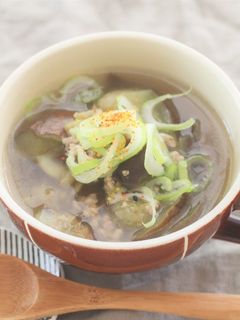 茄子と豚ひき肉の生姜スープ-レシピのメイン写真