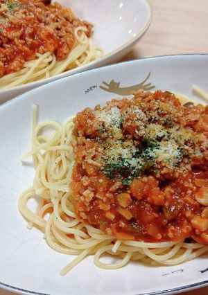 我が家のミートソーススパゲティ-レシピのメイン写真
