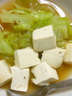 簡単キャベツと豆腐のスープ-レシピのメイン写真