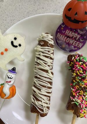 ハロウィンおやつ★ミイラチョコバナナ-レシピのメイン写真