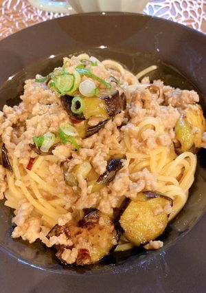 なすと鶏そぼろの和風パスタ-レシピのメイン写真