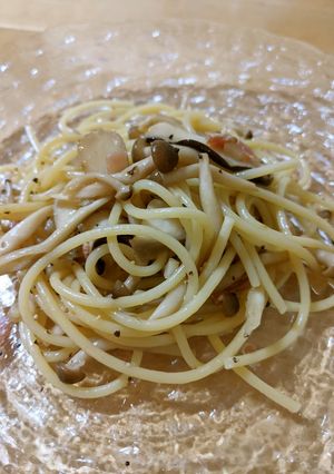 ガリバタきのこのパスタ-レシピのメイン写真