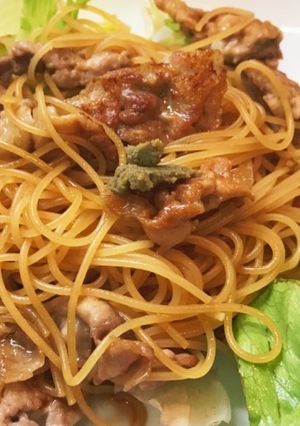 パパッと10分"十勝豚丼のたれ"パスタ-レシピのメイン写真