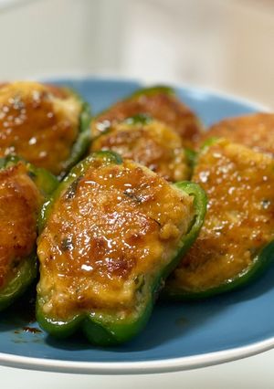 鶏ひき肉で和風ピーマンの肉詰め-レシピのメイン写真