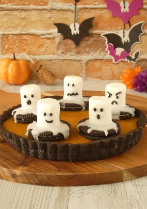 ハロウィン★ココア生地のかぼちゃタルト-レシピのメイン写真