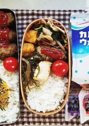 ハンバーグ弁当(10.5)-レシピのメイン写真