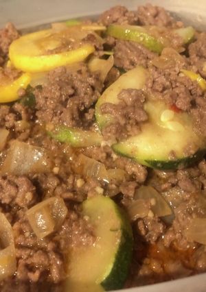 簡単、たっぷりズッキーニの麻婆飯の素-レシピのメイン写真