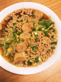 お麩と長ネギのゴマたっぷりたぬきそば-レシピのメイン写真