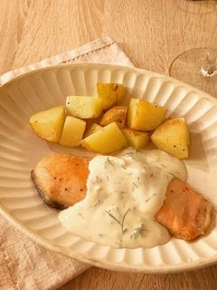 鮭のムニエルのヨーグルトソースがけ-レシピのメイン写真