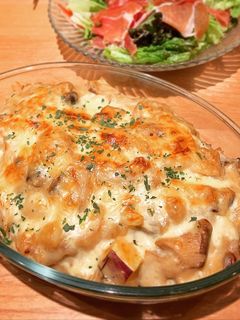さつまいもときのこのグラタン-レシピのメイン写真