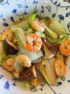 簡単冷凍サラダ海老と白菜のチリ炒め-レシピのメイン写真
