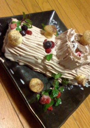 ブッシュドノエル☆クリスマスケーキ☆-レシピのメイン写真