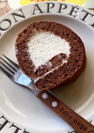 簡単ココア生地ロールケーキ　覚え書き-レシピのメイン写真