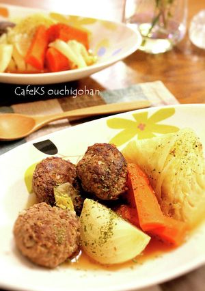 家事ラクなスープハンバーグ！家族大好き！-レシピのメイン写真