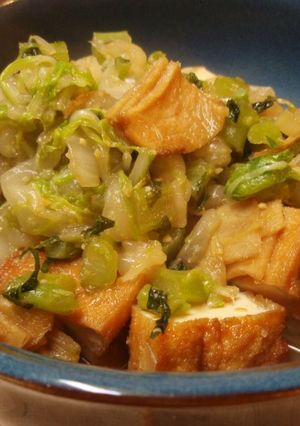 簡単こっくり白菜と厚揚げの甘辛炒め-レシピのメイン写真