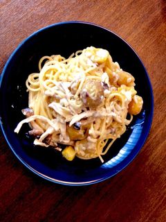 栗とキノコのクリームパスタ☆トリュフ風味-レシピのメイン写真
