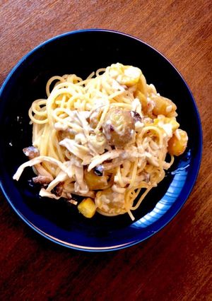 栗とキノコのクリームパスタ☆トリュフ風味-レシピのメイン写真