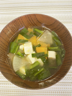豆腐のピリ辛味噌スープ-レシピのメイン写真
