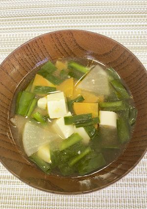 豆腐のピリ辛味噌スープ-レシピのメイン写真