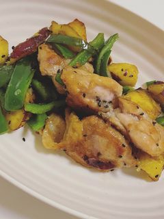 さつまいもと鶏モモのポン酢炒め-レシピのメイン写真