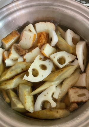 冷凍レンコン、ごぼう、さつま揚げの煮物-レシピのメイン写真