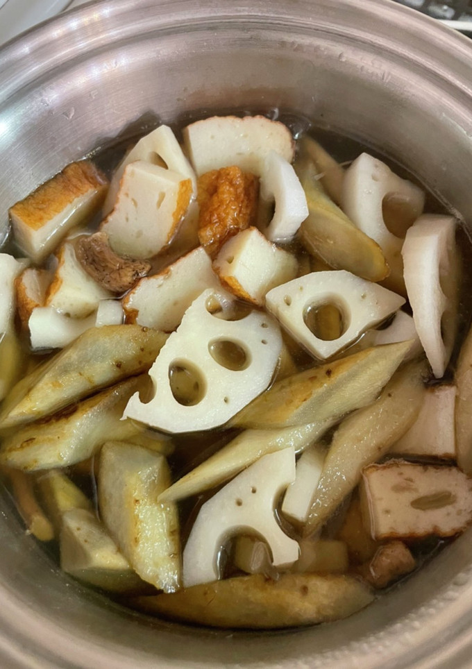 冷凍レンコン、ごぼう、さつま揚げの煮物-レシピのメイン写真