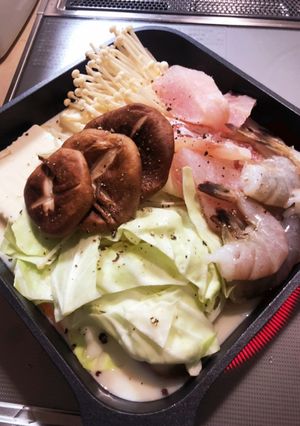 豆乳あるもの野菜鍋-レシピのメイン写真
