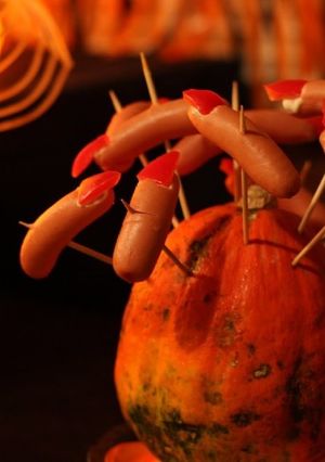 ハロウィンパーティーの指ソーセージ-レシピのメイン写真