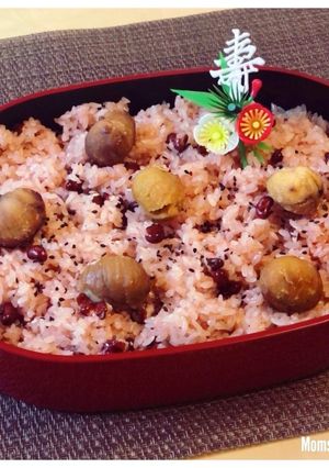 お赤飯（甘栗入り）-レシピのメイン写真