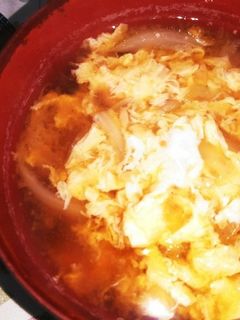 97 味噌汁其の1 卵と玉ねぎの味噌汁-レシピのメイン写真