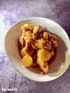 鶏手羽元と長芋の甘辛煮-レシピのメイン写真