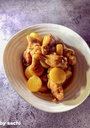 鶏手羽元と長芋の甘辛煮-レシピのメイン写真