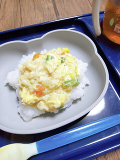 離乳食後期☆ささみ缶でふわとろ親子丼-レシピのメイン写真