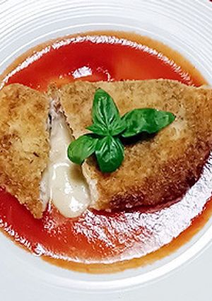 鶏胸肉の詰め物 パン粉焼き-レシピのメイン写真