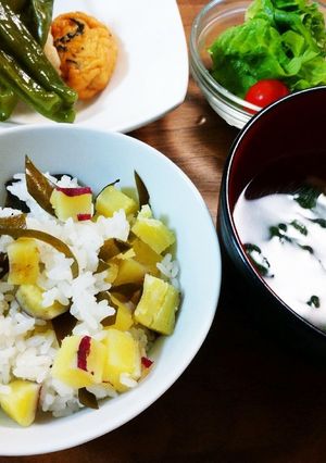 昆布だしで炊くさつま芋ご飯-レシピのメイン写真