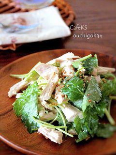 三つ葉シャキっと!三つ葉と鶏の香り和え-レシピのメイン写真