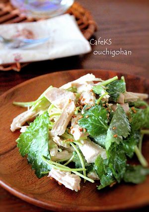 三つ葉シャキっと！三つ葉と鶏の香り和え-レシピのメイン写真