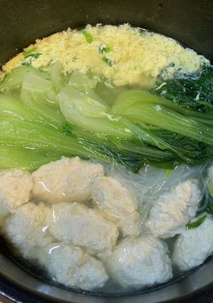 ふわふわ！美味！鶏団子のスープ-レシピのメイン写真