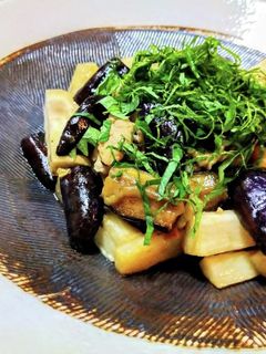 豚肉と長芋とナスの和風炒め-レシピのメイン写真