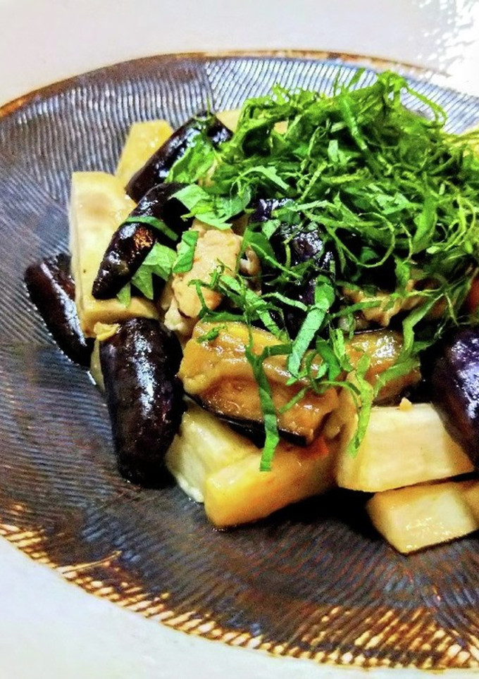 豚肉と長芋とナスの和風炒め-レシピのメイン写真