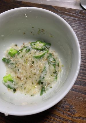 超簡単！オクラの山芋ふりかけ和え-レシピのメイン写真