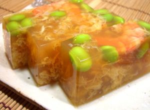 お正月にも～えびと枝豆の寒天よせ♡-レシピのメイン写真