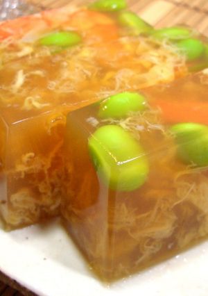お正月にも～えびと枝豆の寒天よせ♡-レシピのメイン写真