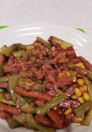 ヘチマとウインナーの中華あんかけ風-レシピのメイン写真