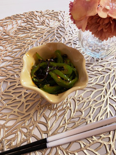 ピーマンと塩昆布の花椒辣醤和え-レシピのメイン写真